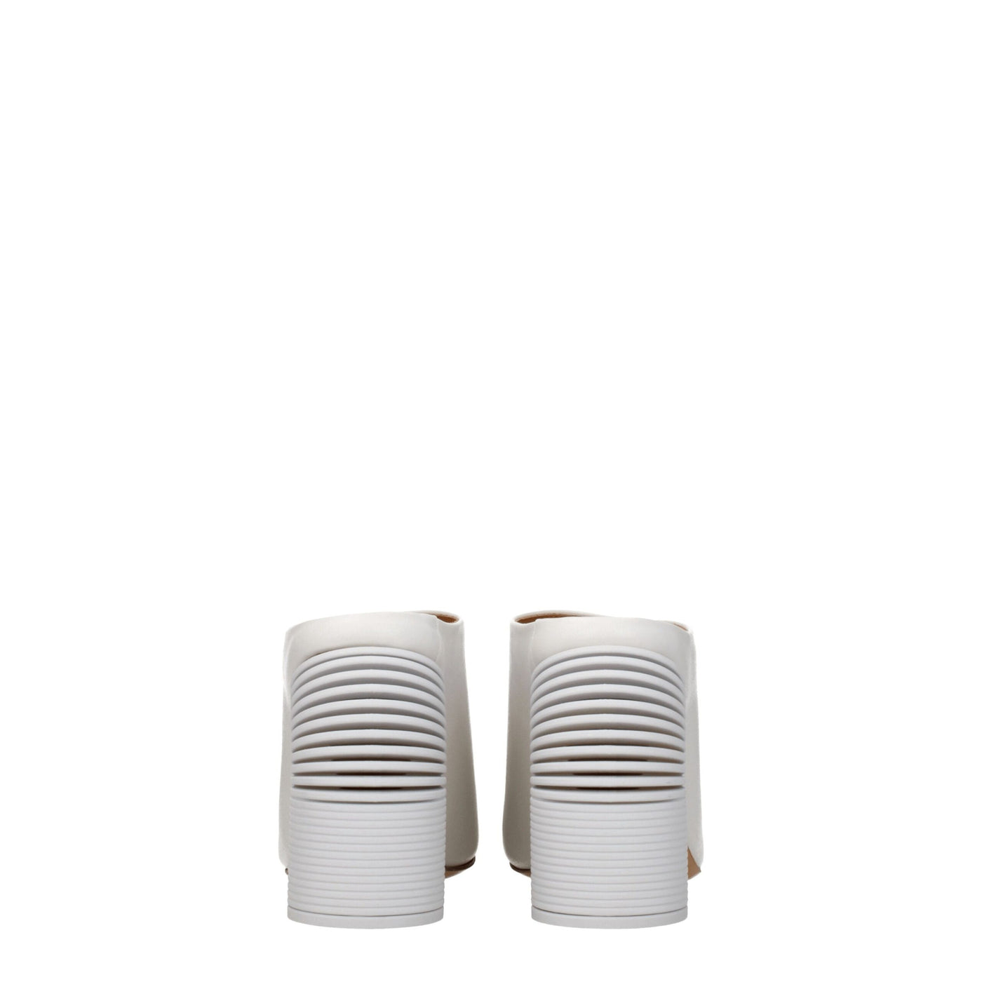 Off-White White Leather Platform Sandals