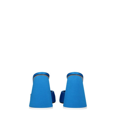 The Attico Light Blue Satin Platform Sandals