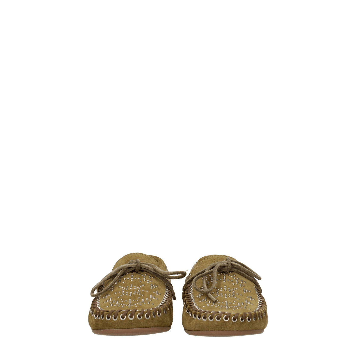 Isabel Marant Green Leather Slip-On Loafers