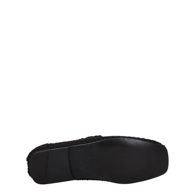 Dolce & Gabbana Black Fabric Slip-On Loafers
