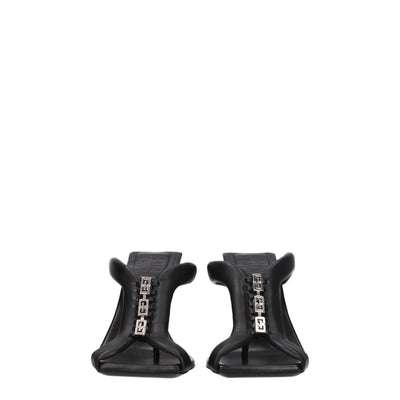 Givenchy Black Leather Stiletto Heel Sandals