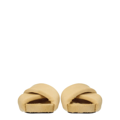 Jil Sander Beige Horsehair Slippers