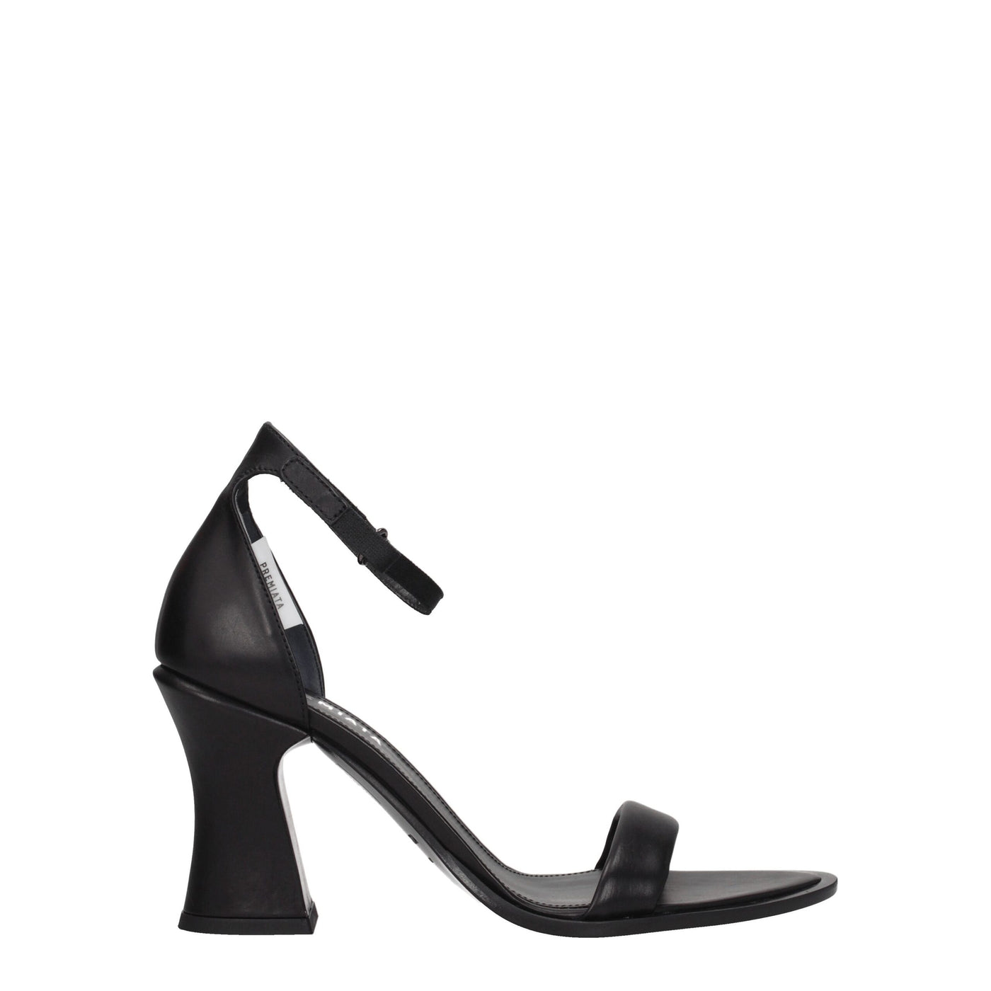 Premiata Black Leather Flat Sandals