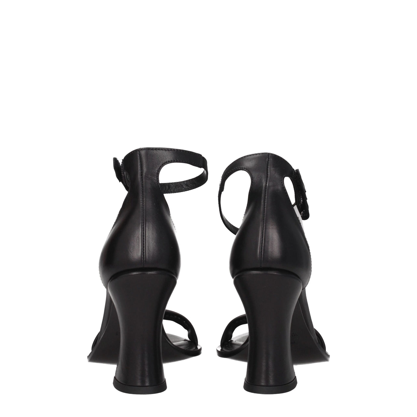 Premiata Black Leather Flat Sandals