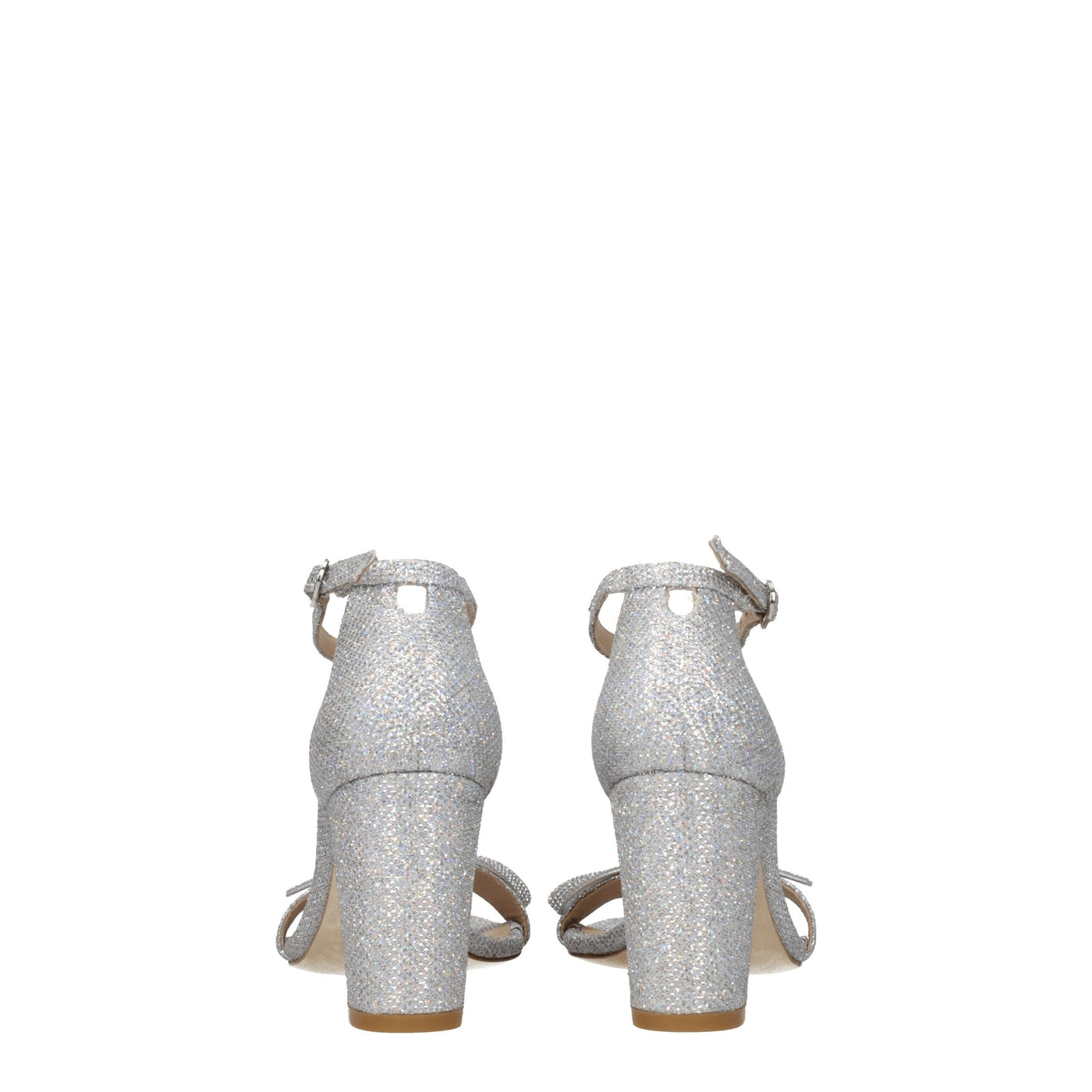 Stuart Weitzman Gray Fabric Platform Sandals