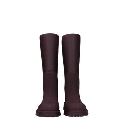 Burberry Red Cotton Rain Boots