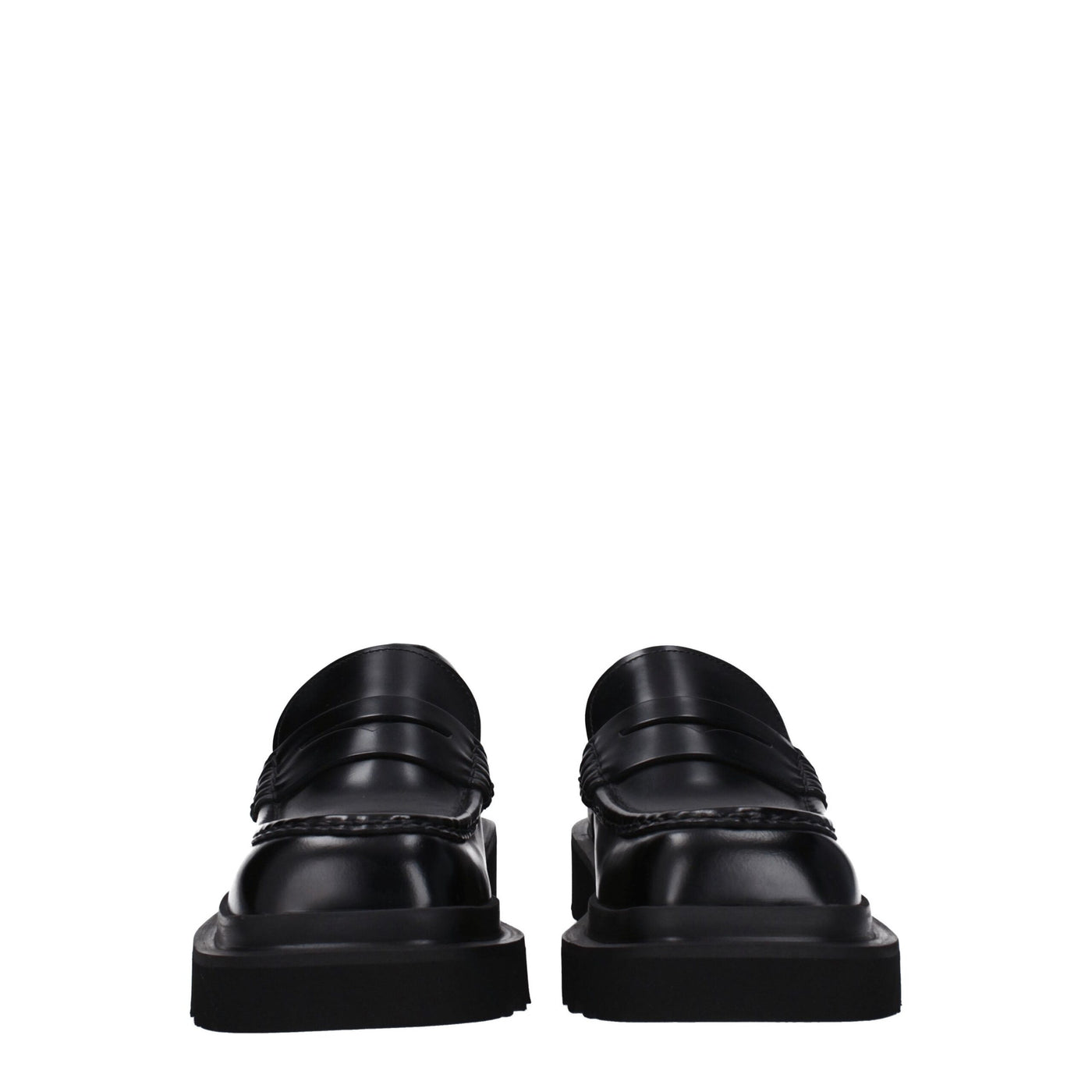 Dolce & Gabbana Black Leather Slip-On Loafers