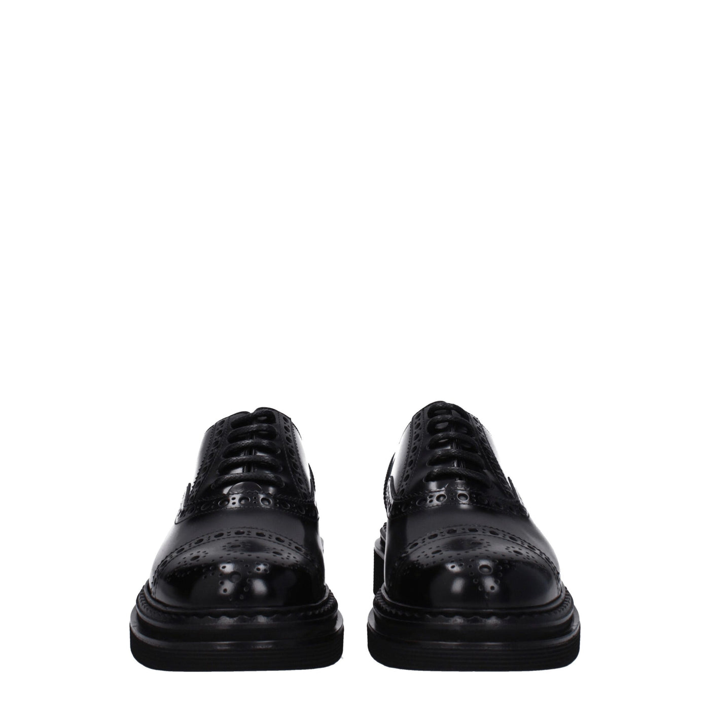 Dolce & Gabbana Black Leather Oxfords And Derbies