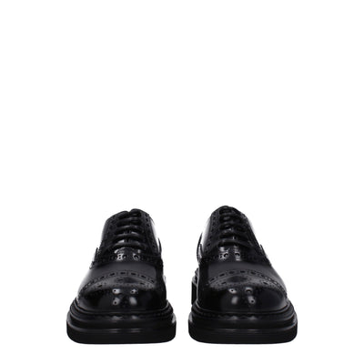 Dolce & Gabbana Black Leather Oxfords And Derbies