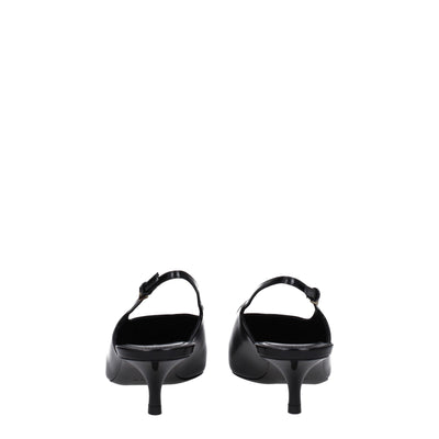 Givenchy Black Leather Mid Heel Pumps