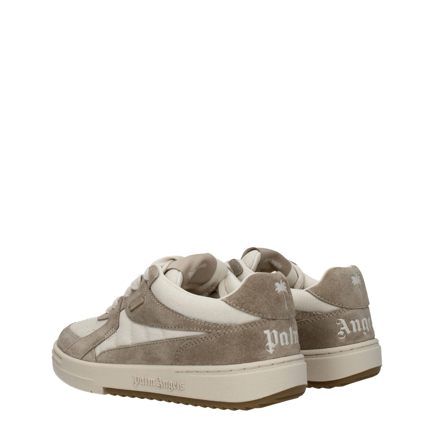 Palm Angels Beige Fabric Low Top Sneakers