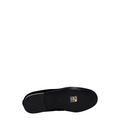 Palm Angels Black Velvet Slip-On Loafers