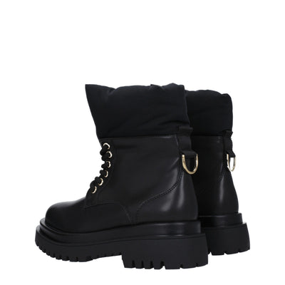 Versace Jeans Black Polyethylene Ankle Boots