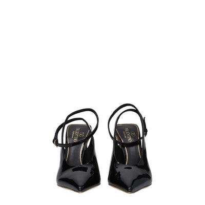 Valentino Garavani Black Leather Sandals