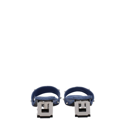 Givenchy Blue Fabric Flat Sandals