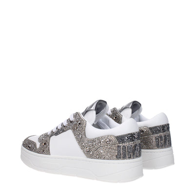 Jimmy Choo White Leather Chunky Sneakers