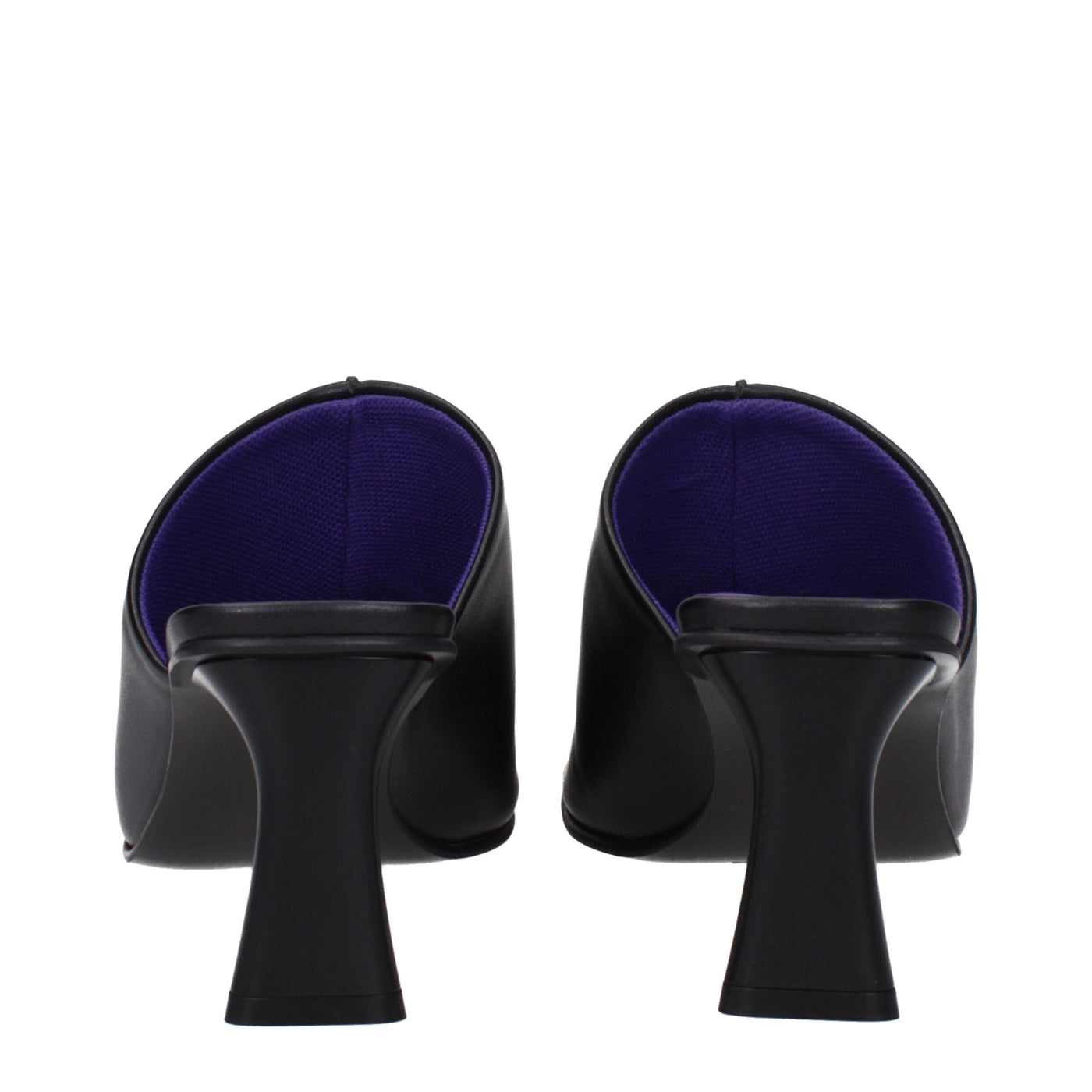 Stella McCartney Black Leather Stiletto Heel Sandals