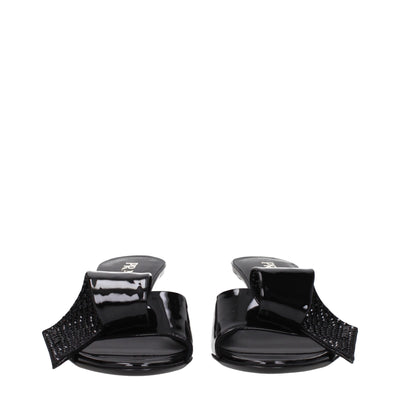 Prada Black Leather Sandals