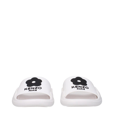 Kenzo White Cotton Slippers