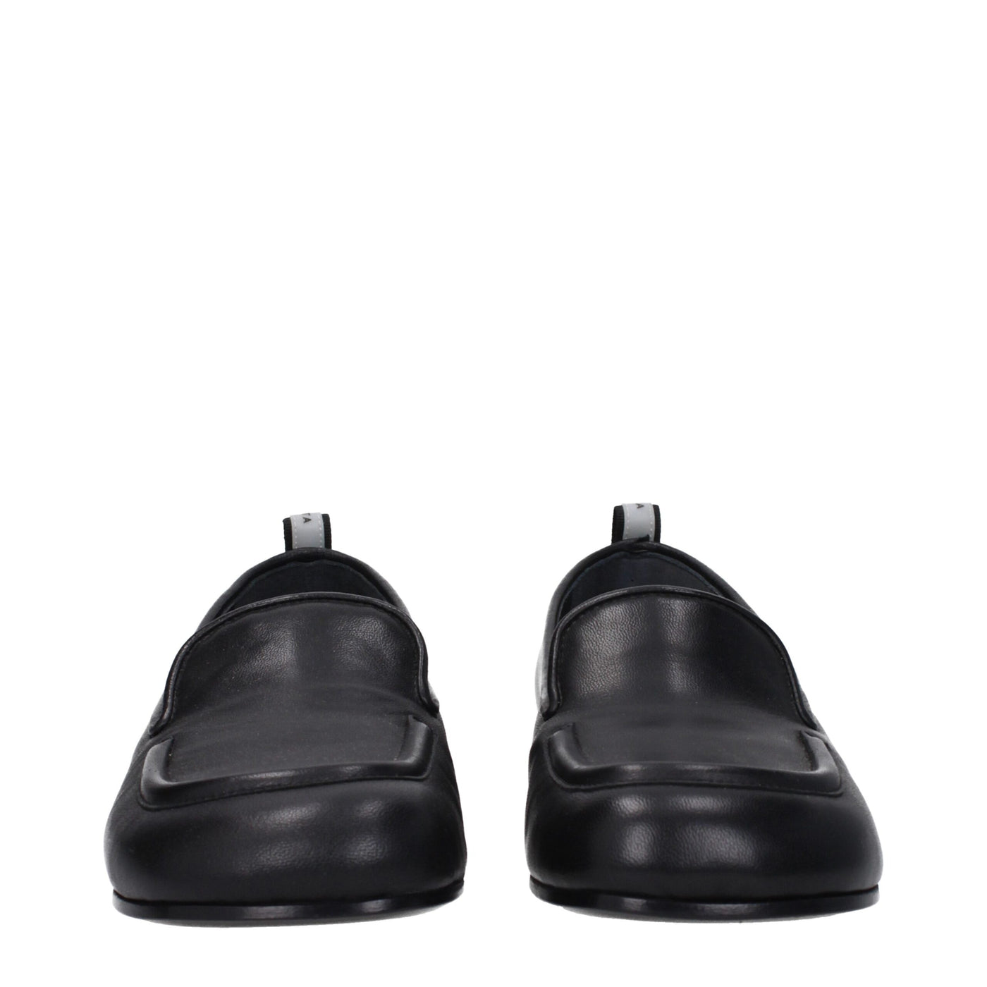 Premiata Black Leather Slip-On Loafers