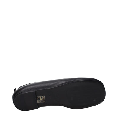 Premiata Black Leather Slip-On Loafers
