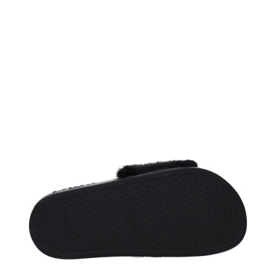 Givenchy Black Cotton Slippers
