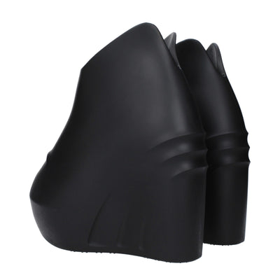 Givenchy Black Cotton Wedge Sandals