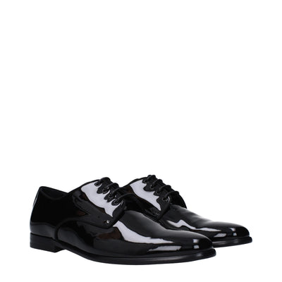 Dolce & Gabbana Black Leather Oxfords And Derbies