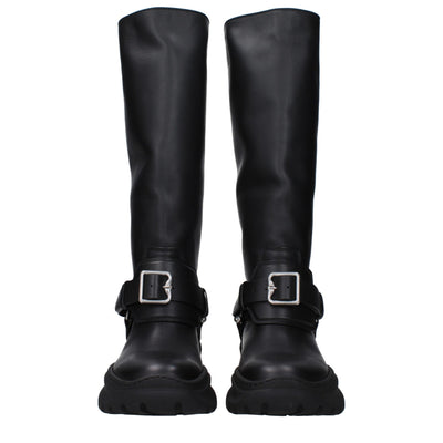 Burberry Black Leather Boots