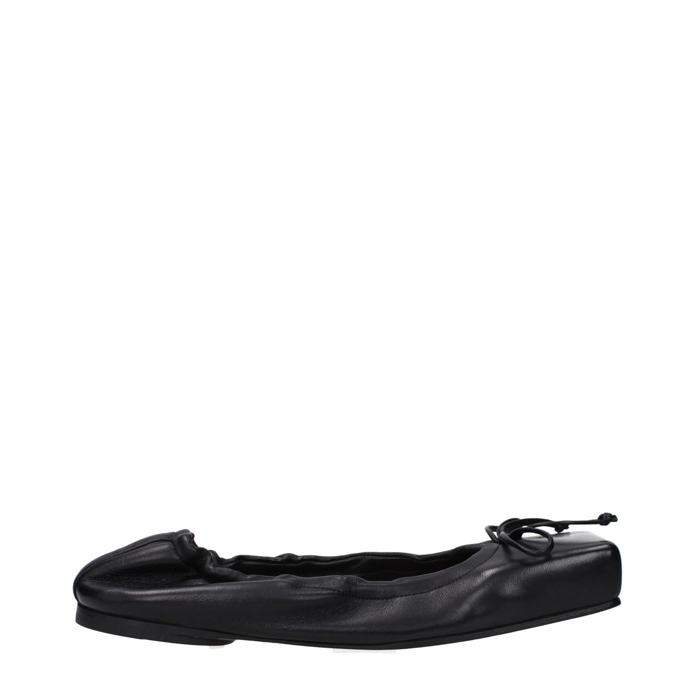 Jacquemus Black Leather Ballet Flats