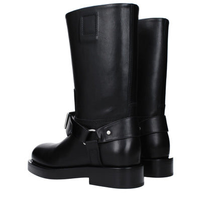 Burberry Black Leather Boots