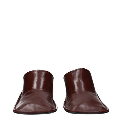 Jil Sander Red Leather Mules