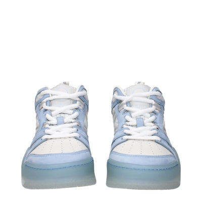 Moncler White Leather High Top Sneakers