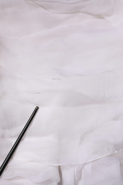 Dolce & Gabbana White Bustier Corset Cropped Chiffon Top