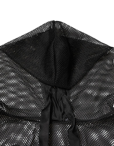 Dolce & Gabbana Black See Through Hooded Pullover Sweater
