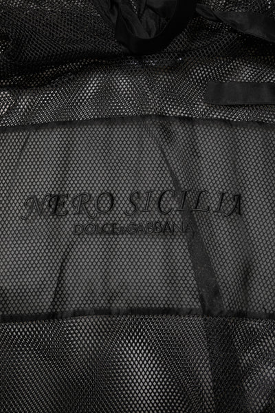 Dolce & Gabbana Black See Through Hooded Pullover Sweater