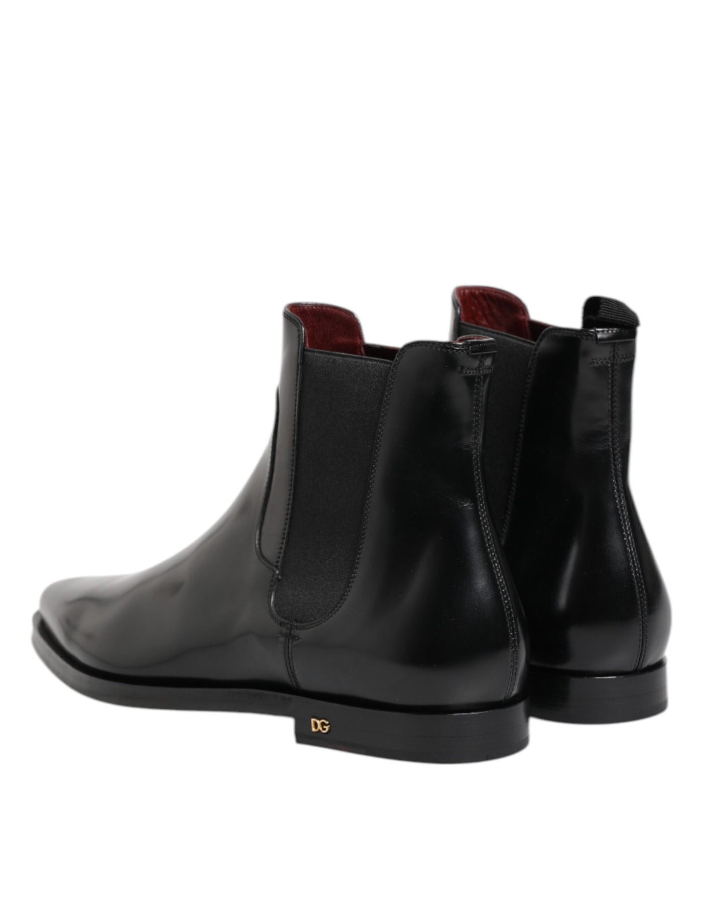 Dolce & Gabbana Black Leather MILLENIALS Mid Calf Boots Shoes
