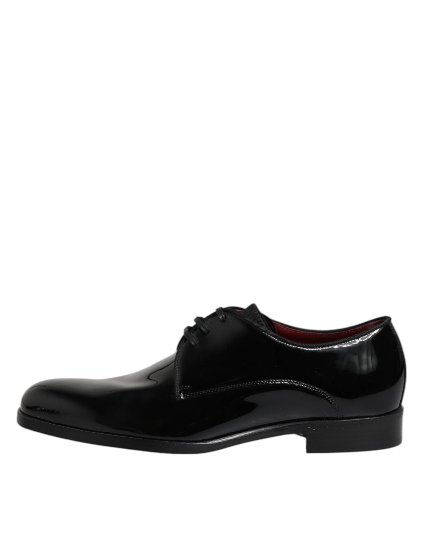 Dolce & Gabbana Black Leather Lace Up Men Derby Formal Shoes