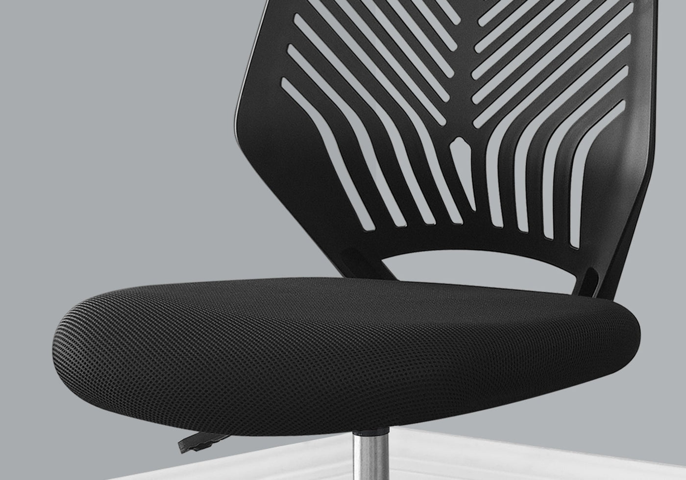 Office Chair, Adjustable Height, Swivel, Ergonomic, Computer Desk, Work, Juvenile, Black Mesh, Black Metal, Contemporary, Modern