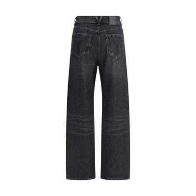 Versace Black Cotton Relaxed Fit Jeans