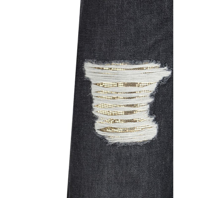 Versace Black Cotton Relaxed Fit Jeans