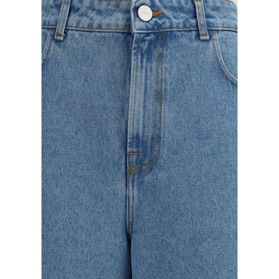 Rohe Blue Cotton Relaxed Fit Jeans