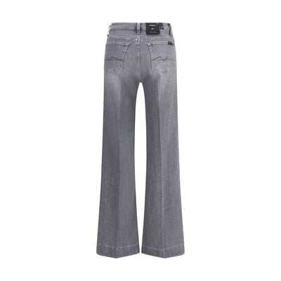 7FOR Gray Cotton Bootcut Jeans