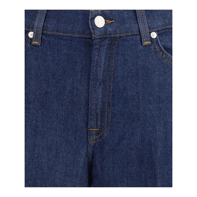7FOR Blue Cotton Jeans Denim