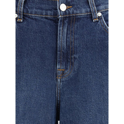 7FOR Blue Cotton Jeans Denim
