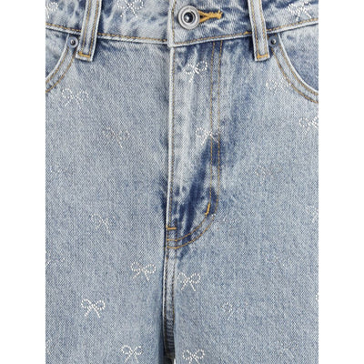 Self-Portrait Bow Diamond Jeans
