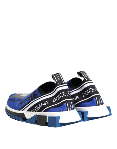 Dolce & Gabbana Blue Logo Low Top Sorrento Sneakers Shoes