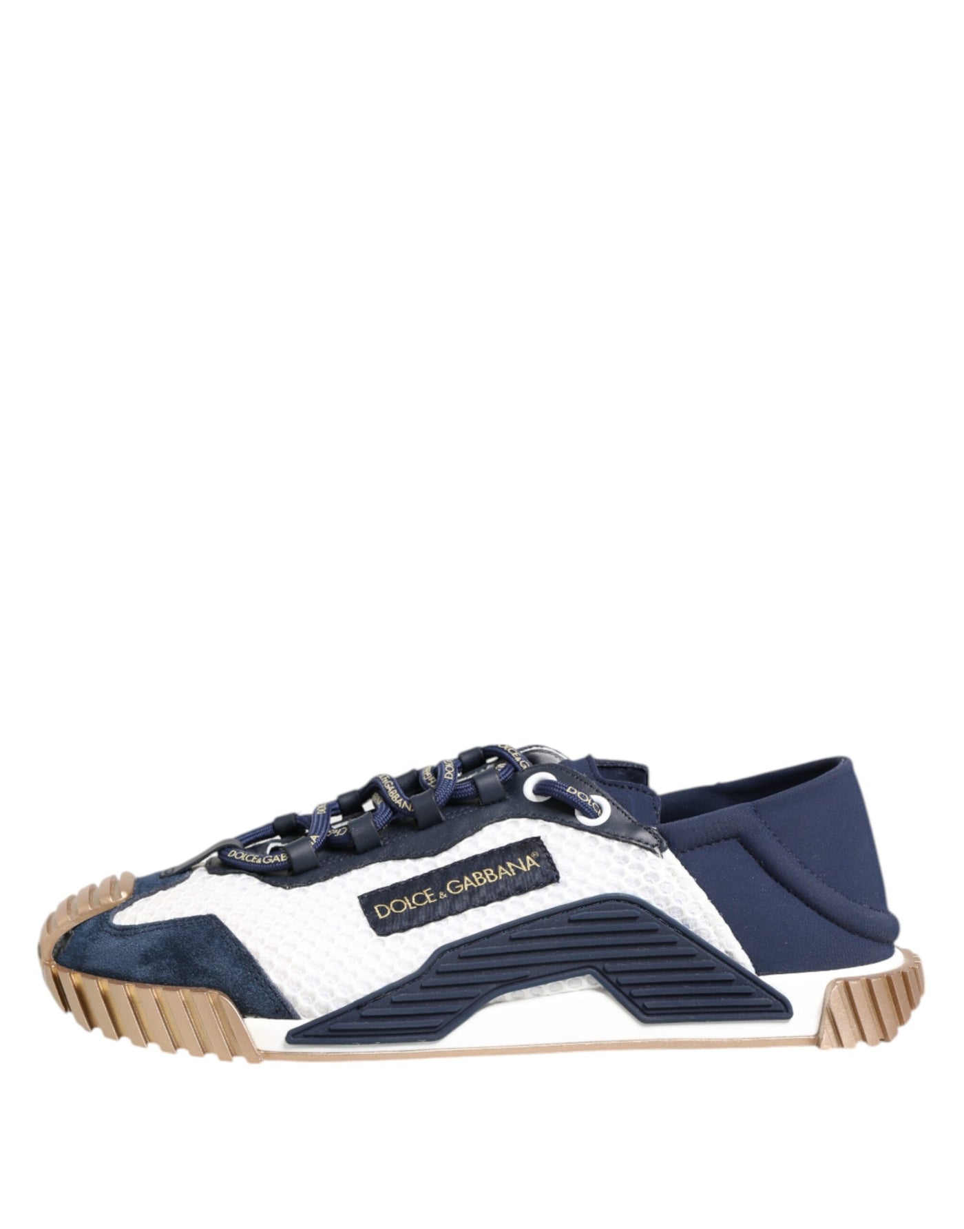 Dolce & Gabbana Blue White Low Top NS1 Men Sneakers Shoes