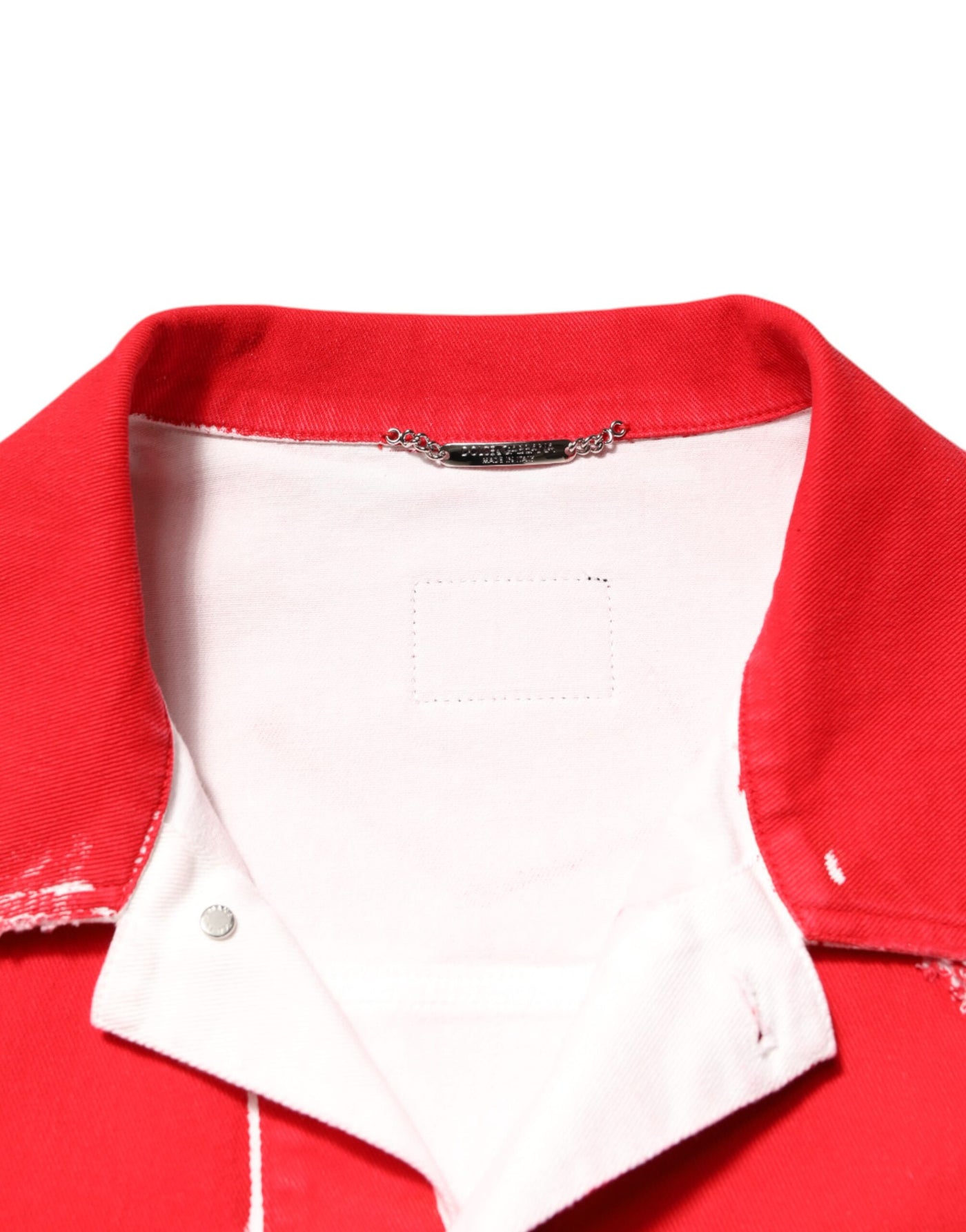 Dolce & Gabbana Red Sleeveless Logo Plaque Vest Jacket