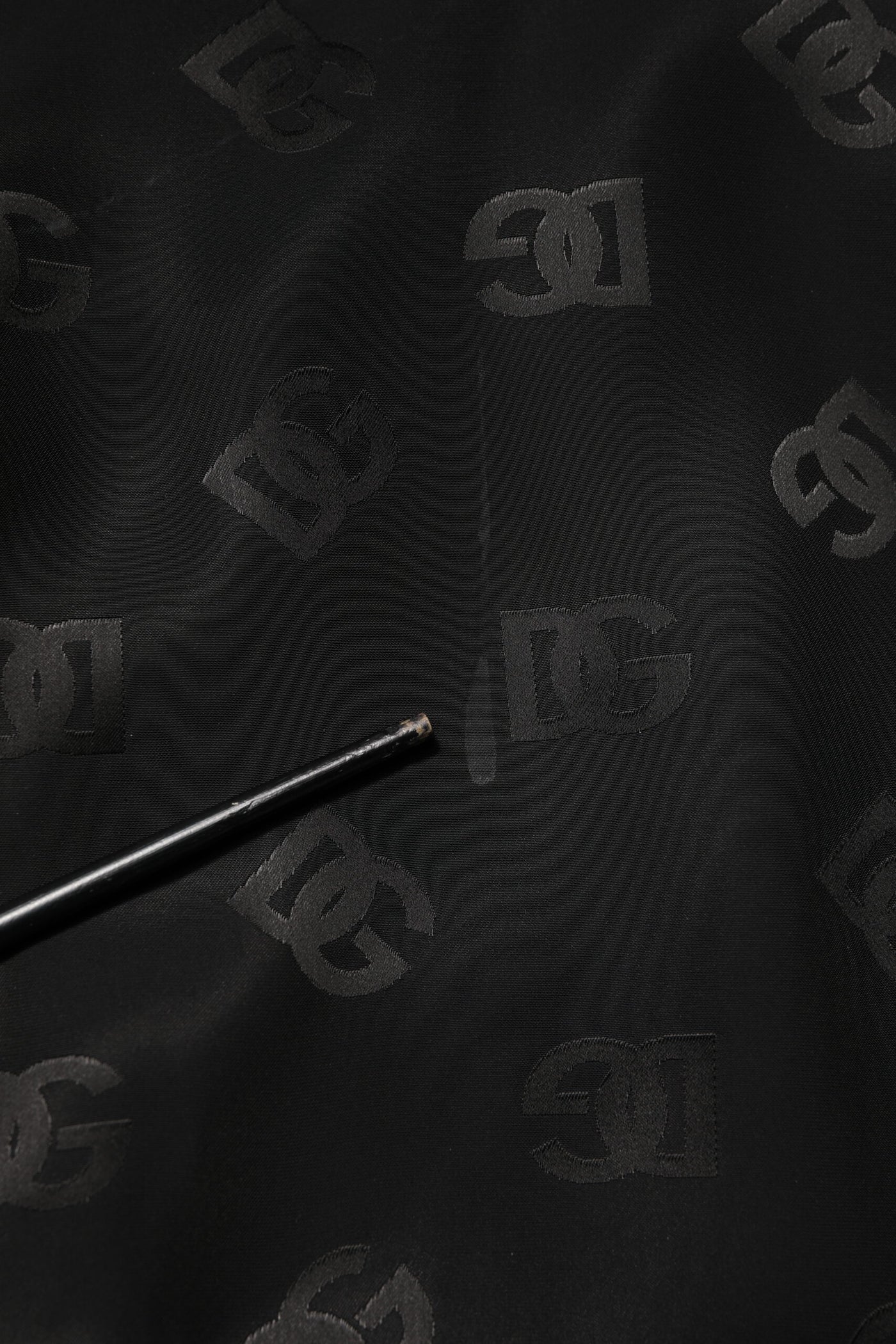 Dolce & Gabbana Black Polyester Logo Monogram Coat Jacket